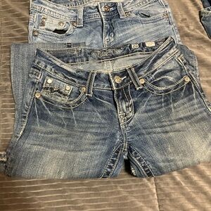 Miss Me Women's Distressed Blue Boot Cut Jeans